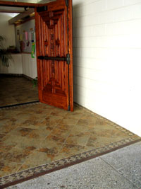 image of a tile floor entryway