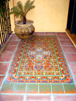 deco tile pattern entry way